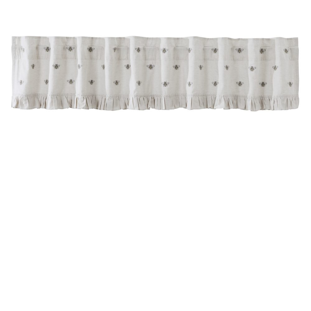 Embroidered Bee Valance 16x90