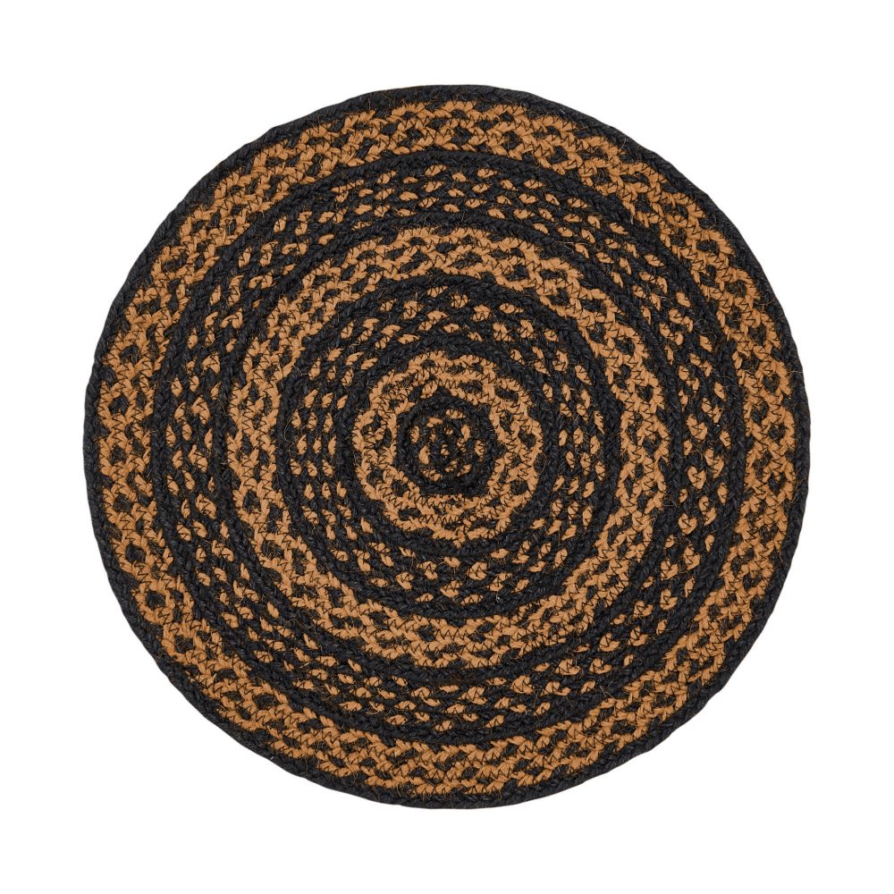 Black & Tan Jute Trivet 15