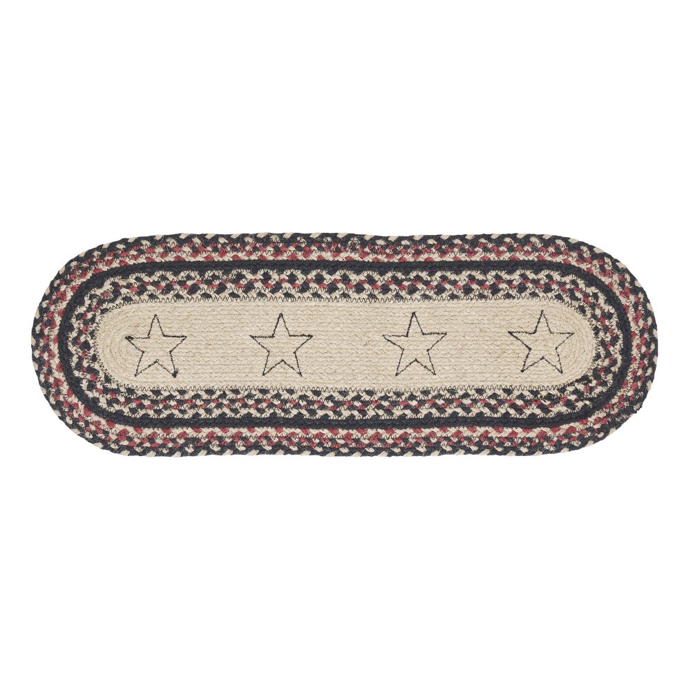 Colonial Star Jute Oval Runner 8x24