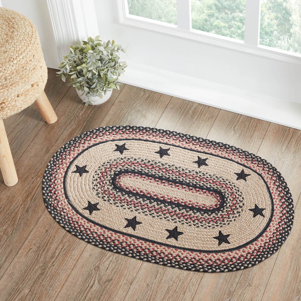 Colonial Star Jute Rug Oval 24x36