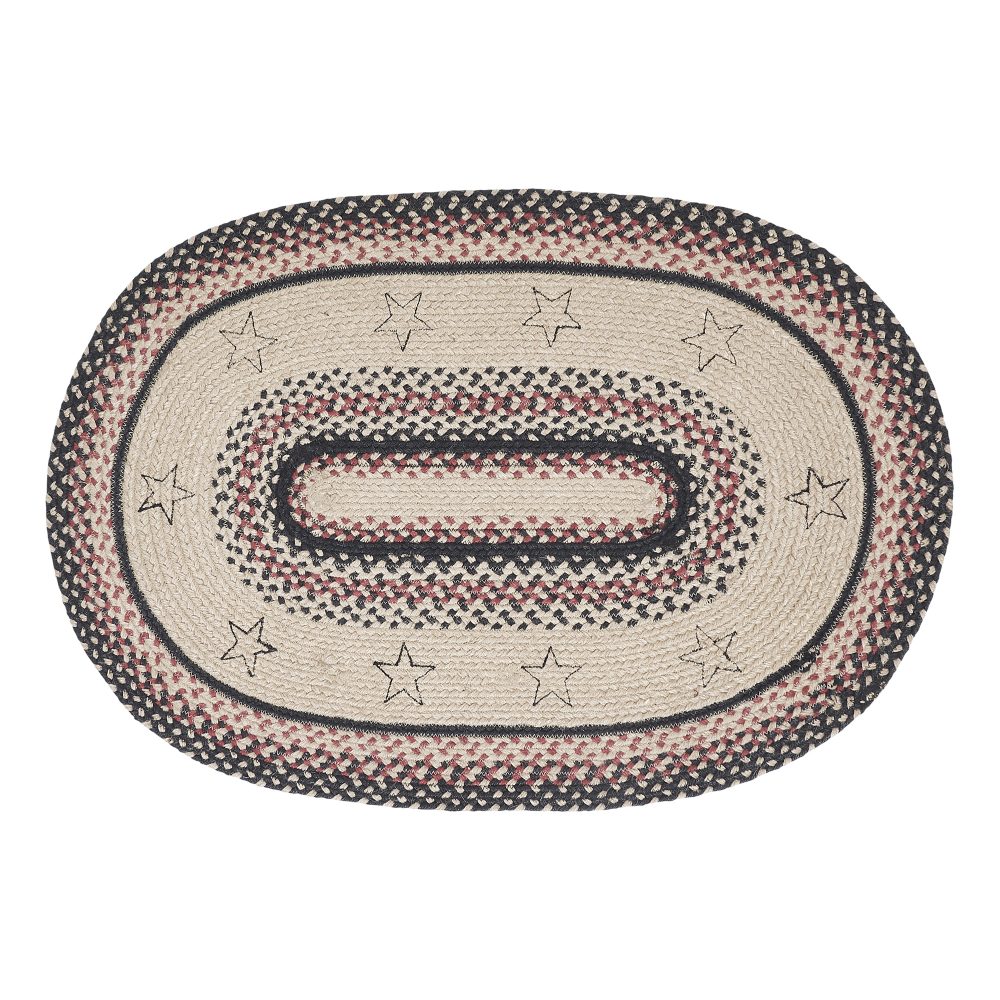 Colonial Star Jute Rug Oval 24x36