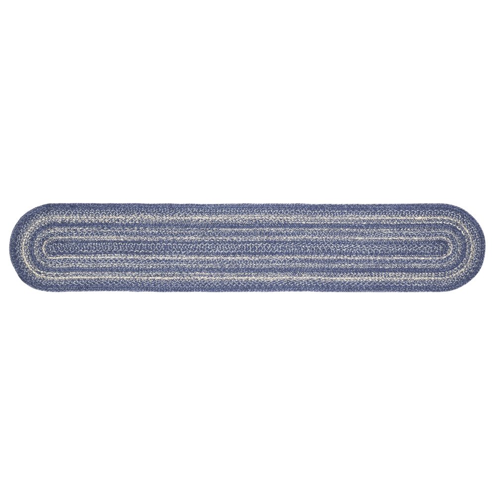 Great Falls Blue Jute Oval Runner 13x72