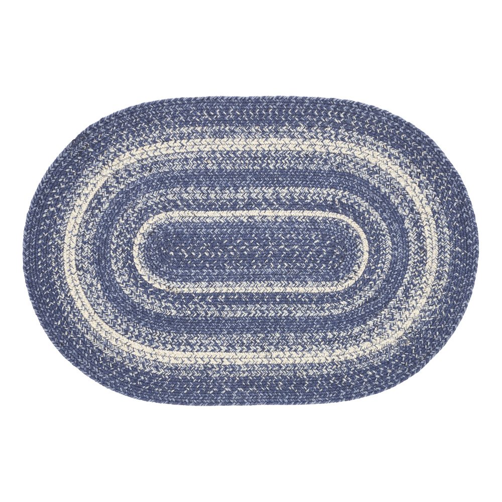 Great Falls Blue Jute Rug Oval 24x36