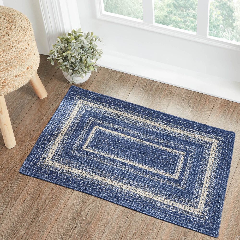 Great Falls Blue Jute Rug Rect 24x36