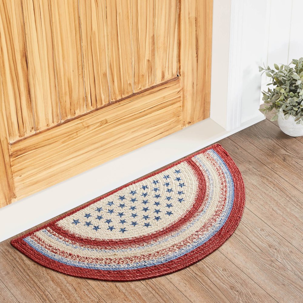 Celebration Jute Rug Half Circle 16.5x33