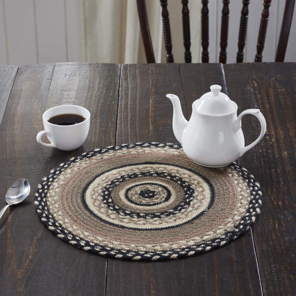 Sawyer Mill Charcoal Creme Jute Trivet 15