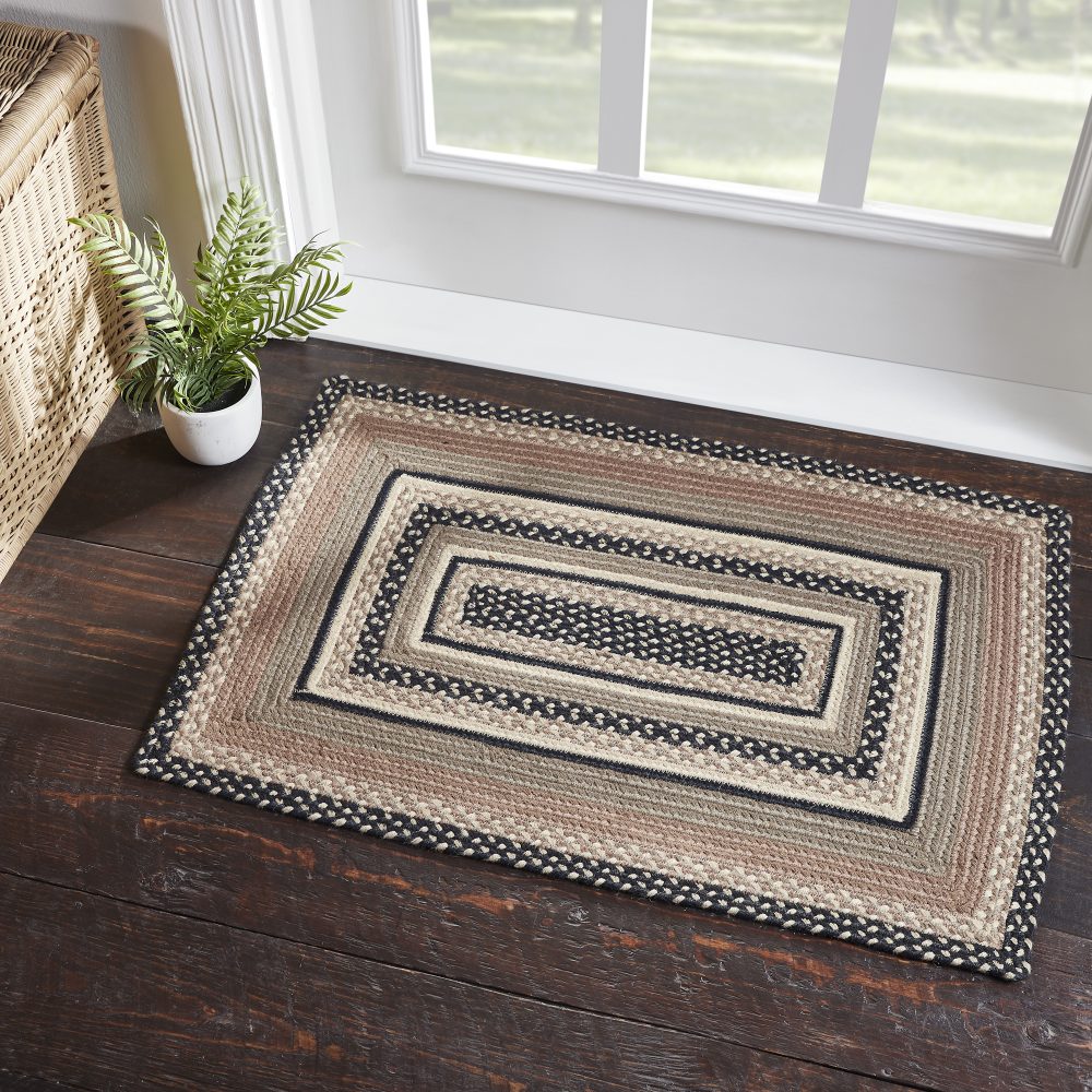 Sawyer Mill Charcoal Creme Jute Rug Rect 24x36