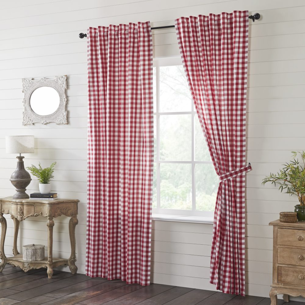 Annie Buffalo Red Check Panel Set of 2 96x50