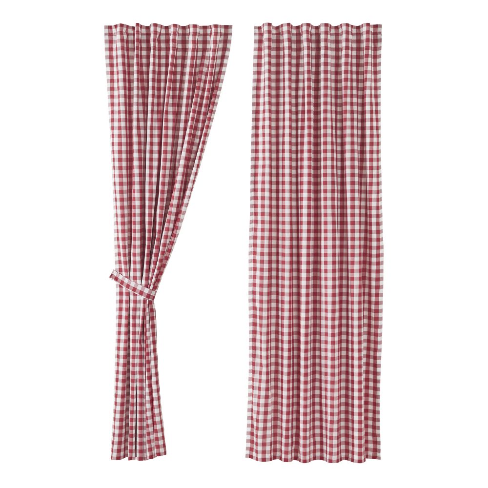 Annie Buffalo Red Check Panel Set of 2 96x50