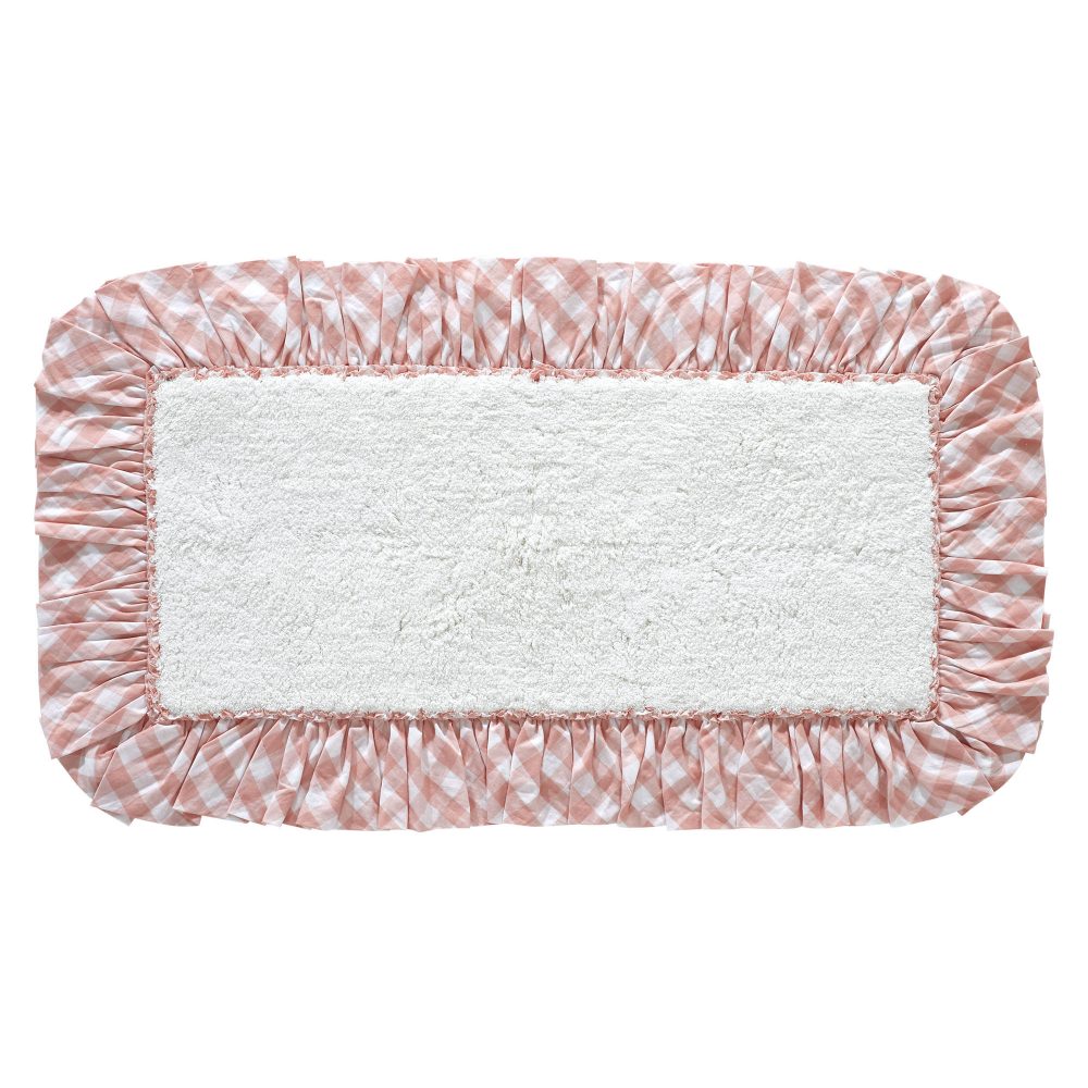 Annie Buffalo Coral Check Bathmat 27x48