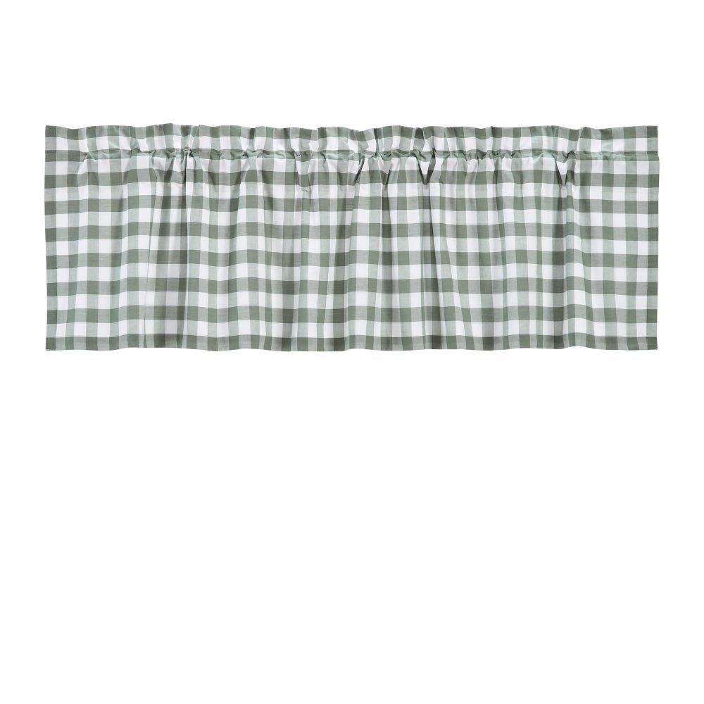 Annie Buffalo Green Check Valance 16x60