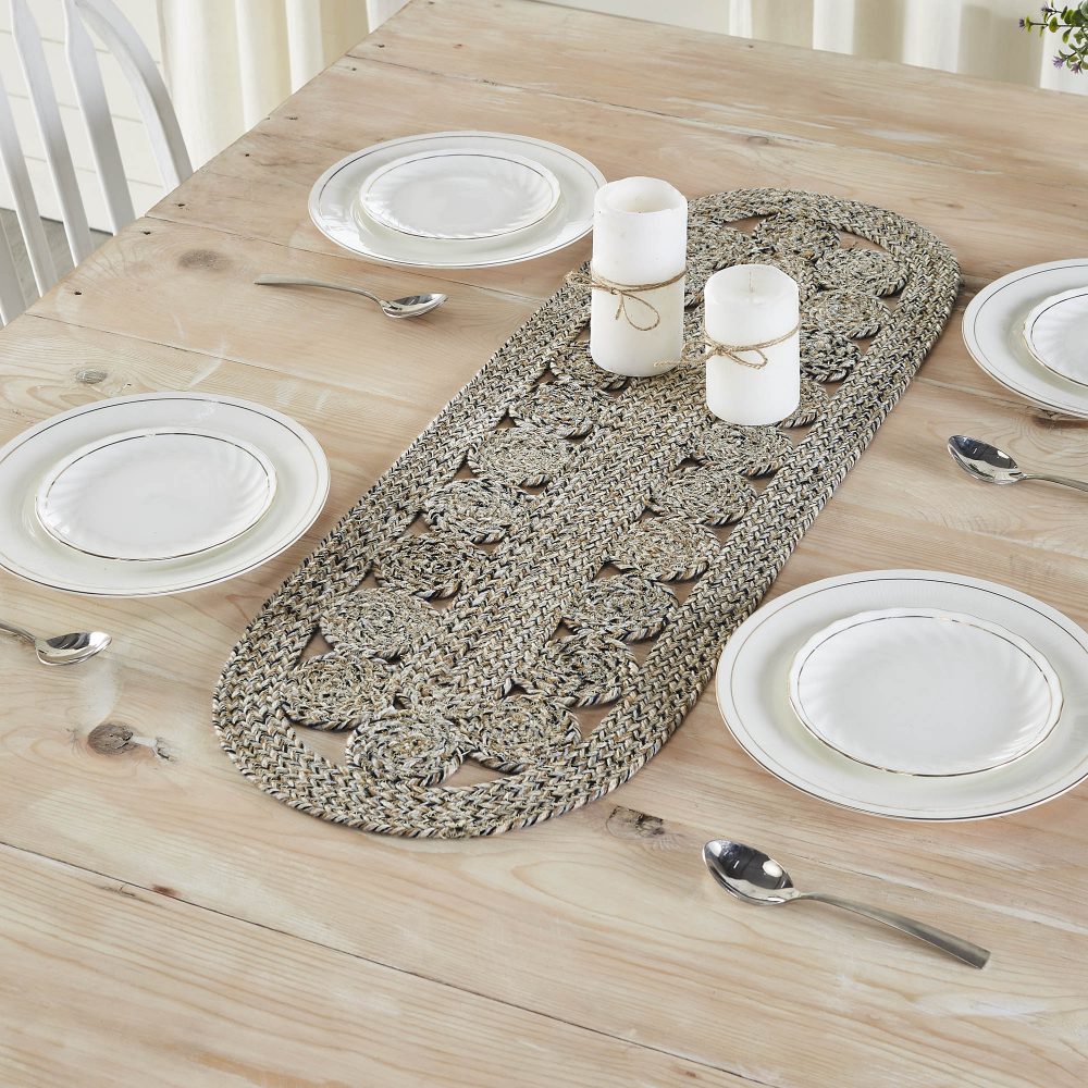 Celeste Blended Pebble Indoor/Outdoor Runner Oval 12x36