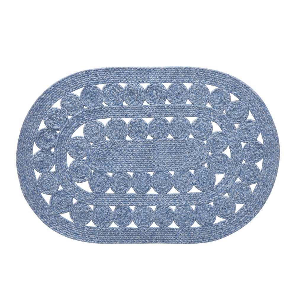 Celeste Blended Blue Indoor/Outdoor Rug Oval 20x30