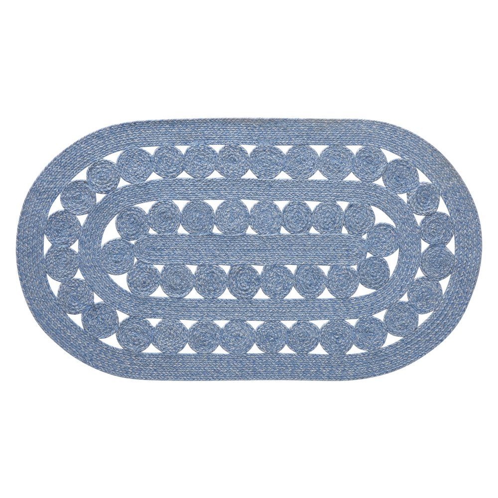 Celeste Blended Blue Indoor/Outdoor Rug Oval 27x48