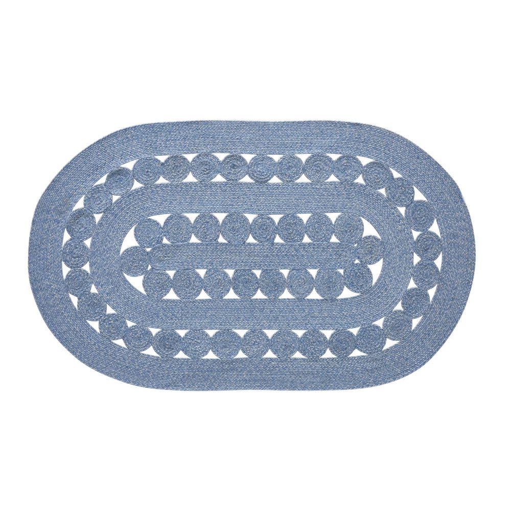 Celeste Blended Blue Indoor/Outdoor Rug Oval 36x60