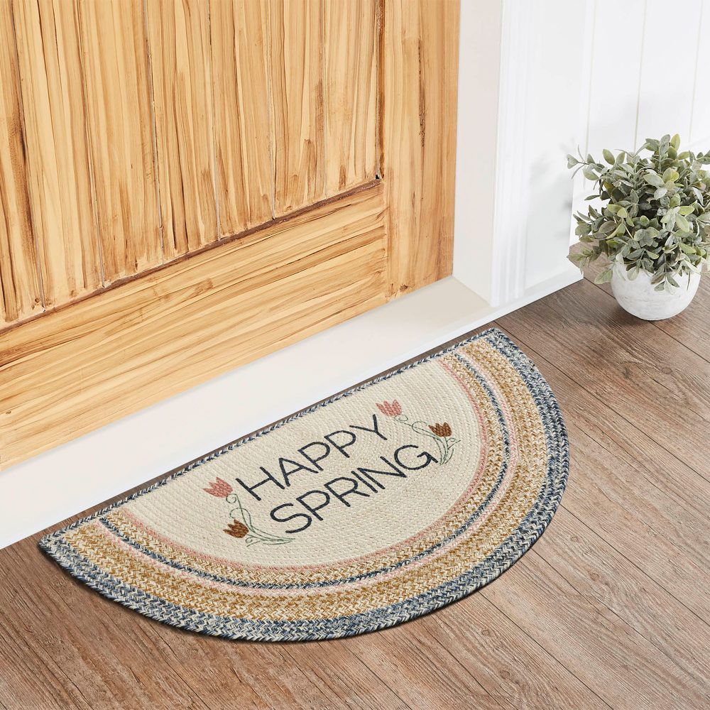 Kaila Happy Spring Jute Half Circle 19.5x36