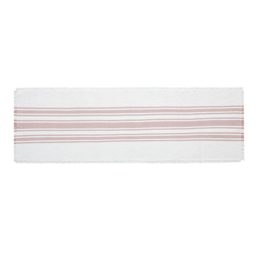 Antique White Stripe Coral Indoor/Outdoor Runner 12x36