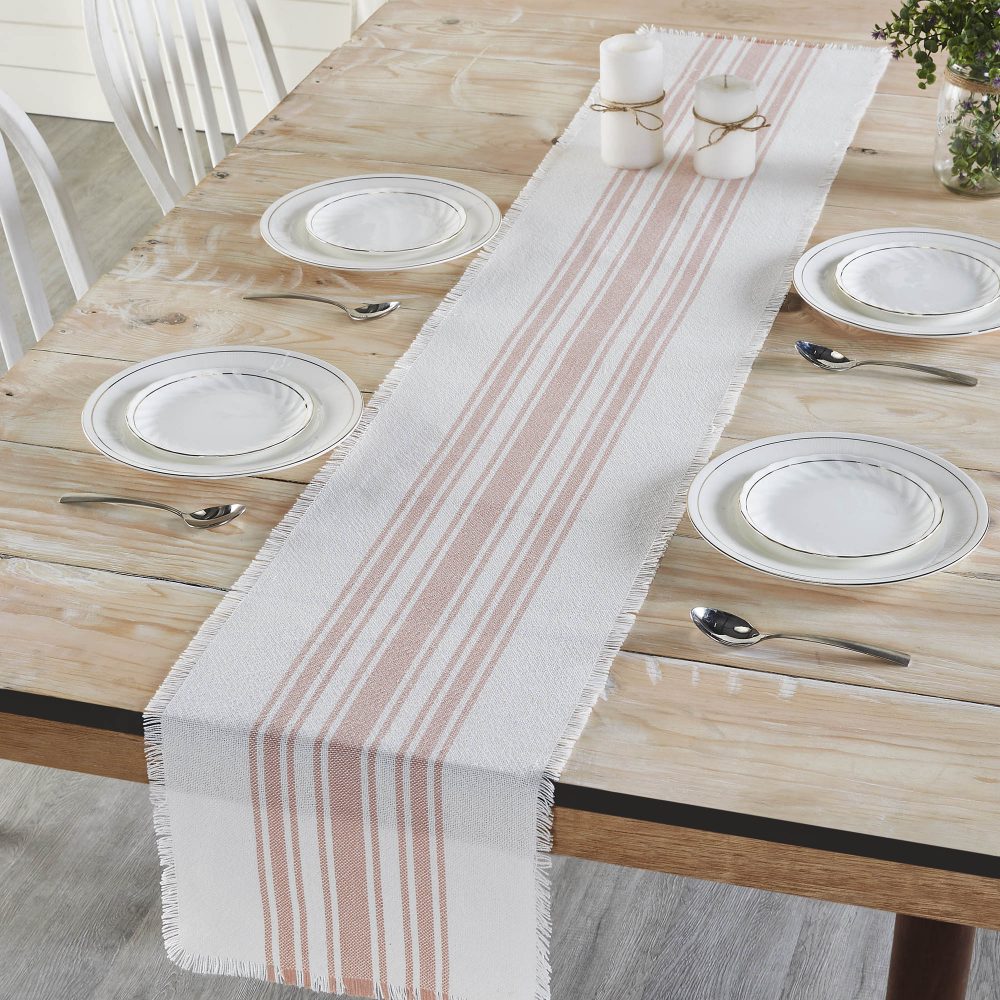 Antique White Stripe Coral Indoor/Outdoor Runner 12x72