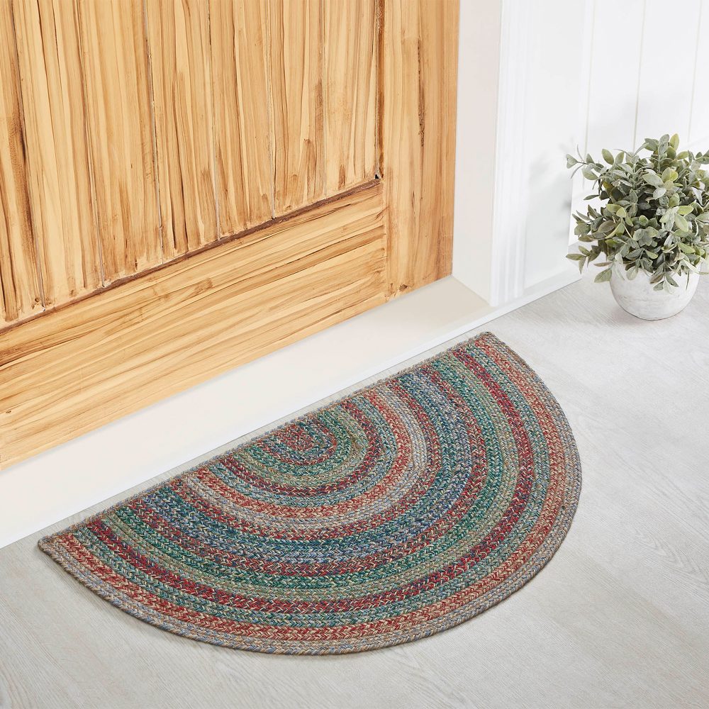 Multi Jute Rug Half Circle 19.5x36