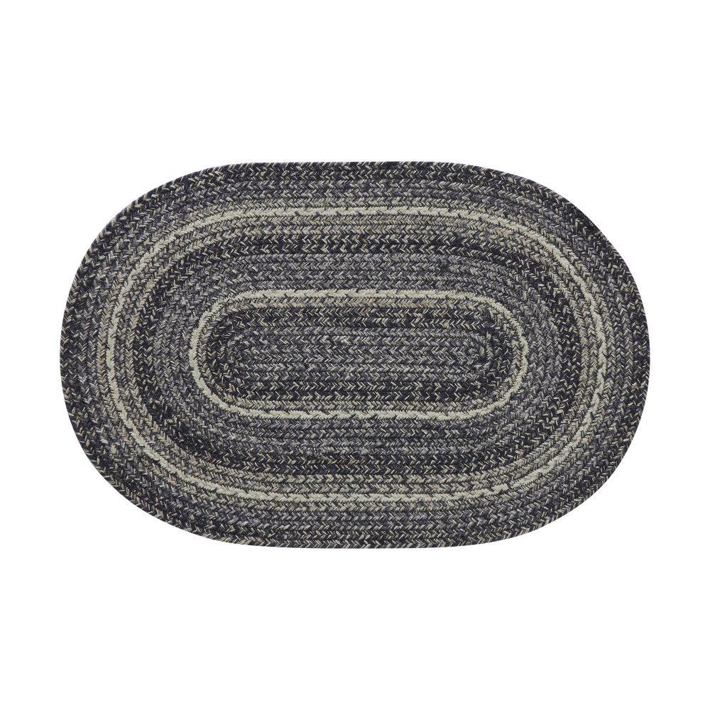 Sawyer Mill Black White Jute Rug Oval 20x30