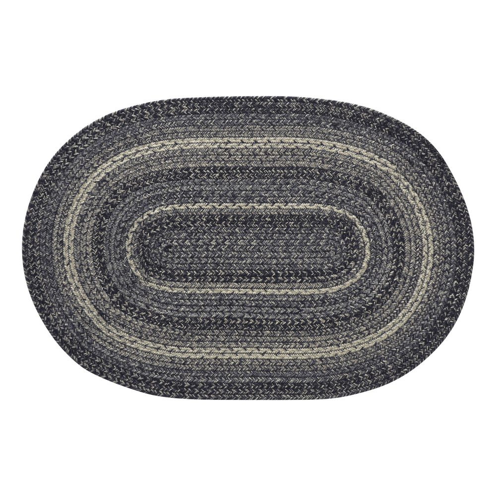 Sawyer Mill Black White Jute Rug Oval 24x36