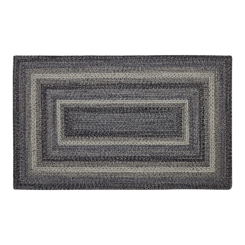 Sawyer Mill Black White Jute Rug Rect w/ Pad 36x60