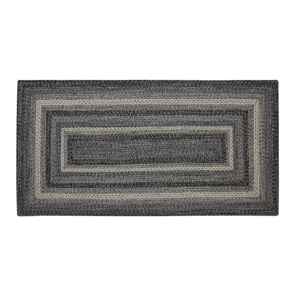 Sawyer Mill Black White Jute Rug Rect w/ Pad 36x72