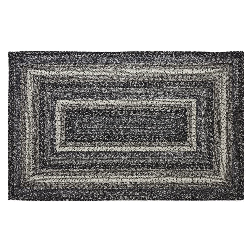 Sawyer Mill Black White Jute Rug Rect w/ Pad 60x96