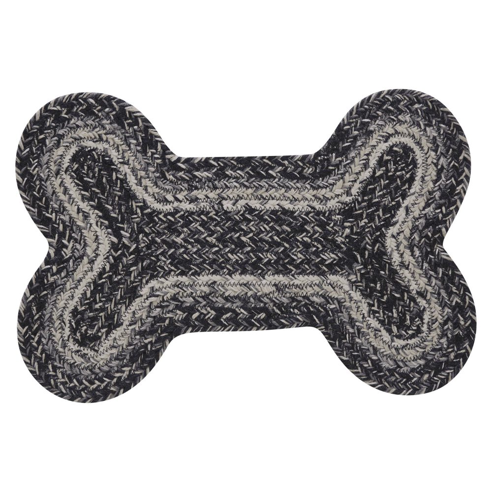 Sawyer Mill Black White Indoor/Outdoor Small Bone Rug 11.5x17.5