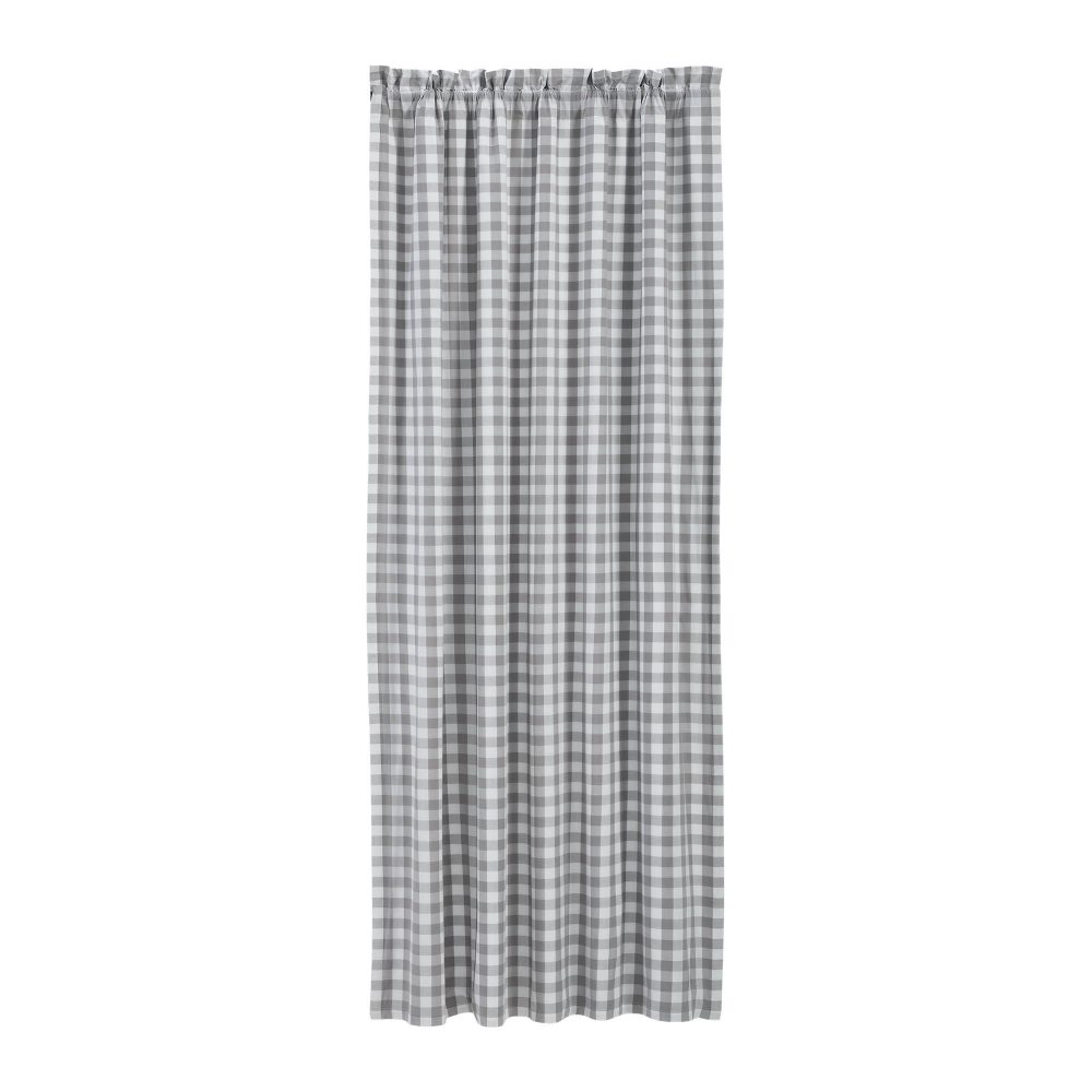 Annie Buffalo Grey Check Blackout Panel 84x50