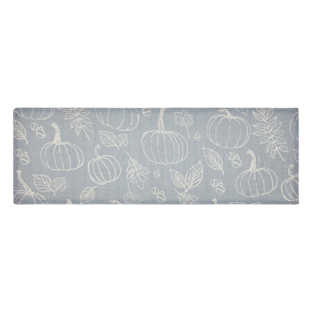 Silhouette Pumpkin Grey Runner 12x36