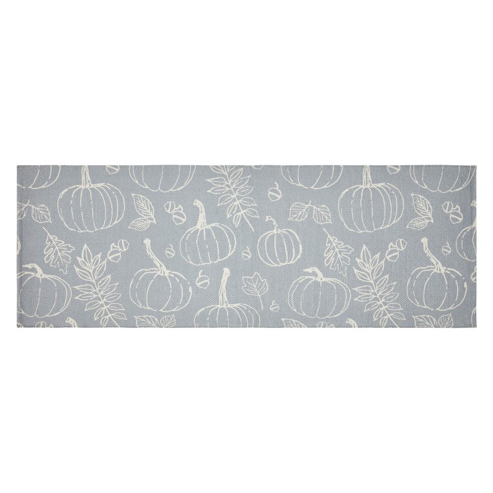 Silhouette Pumpkin Grey Indoor/Outdoor Rug Rect 17x48