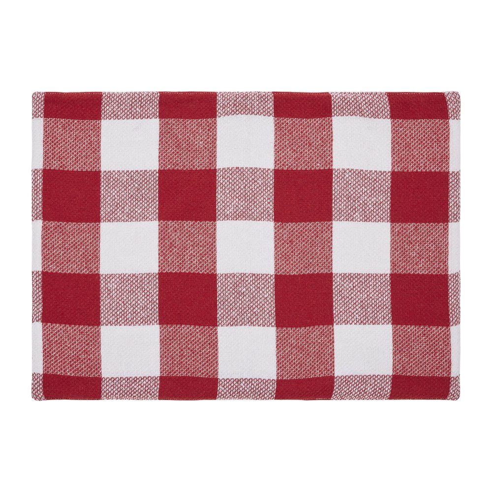 Annie Red Check Placemat Set of 2 13x19