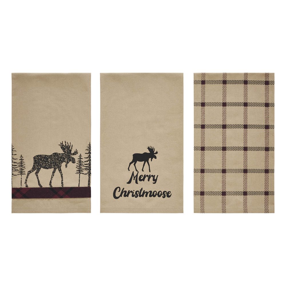 Cumberland Moose Tea Towel Set of 3 19x28