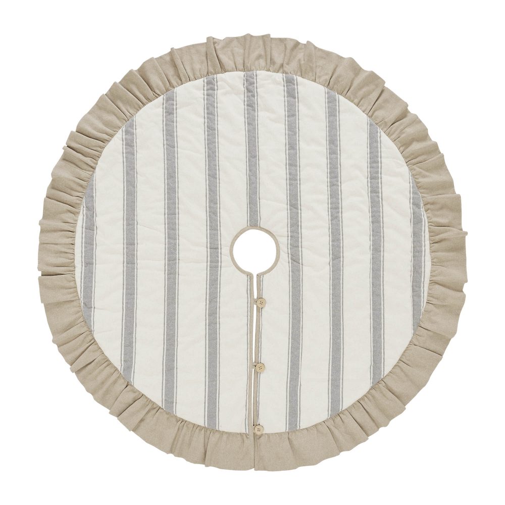 Grace Grain Sack Stripe Tree Skirt 48