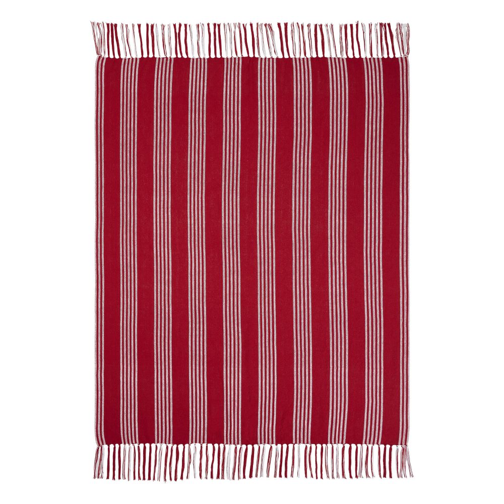 Arendal Red Stripe Woven Throw 50x60