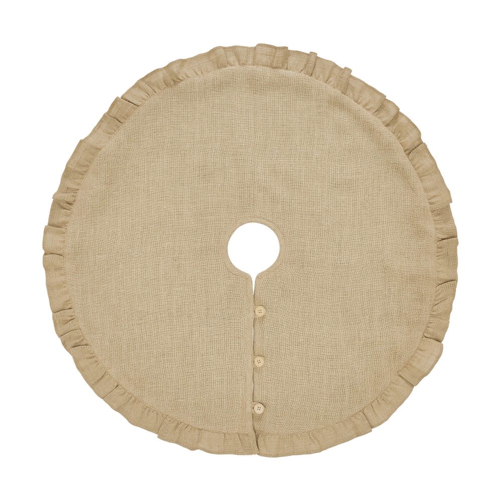 Greetings Jute Burlap Tan Tree Skirt 36