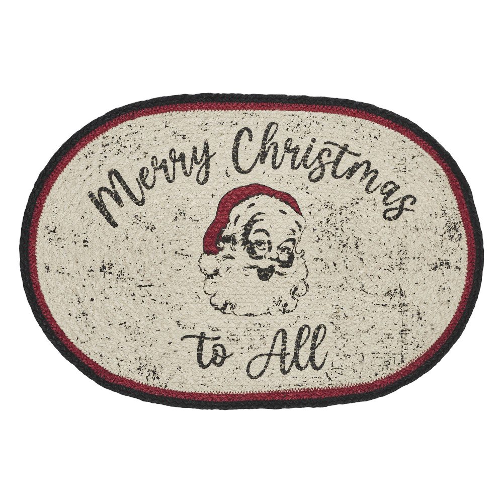 Jolly Ole Santa Jute Rug Oval 20x30