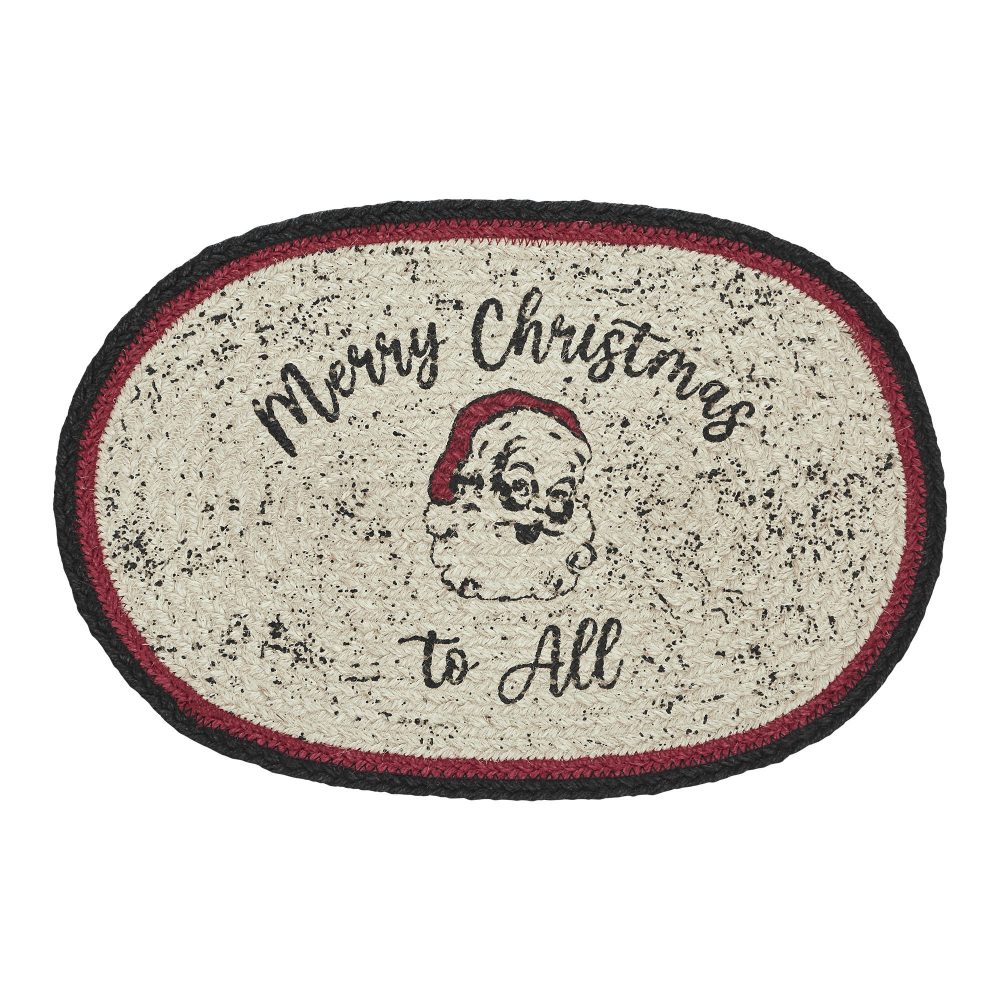 Jolly Ole Santa Jute Oval Placemat 10x15