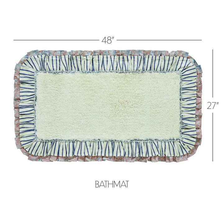 Kaila Ticking Blue Bathmat 27x48