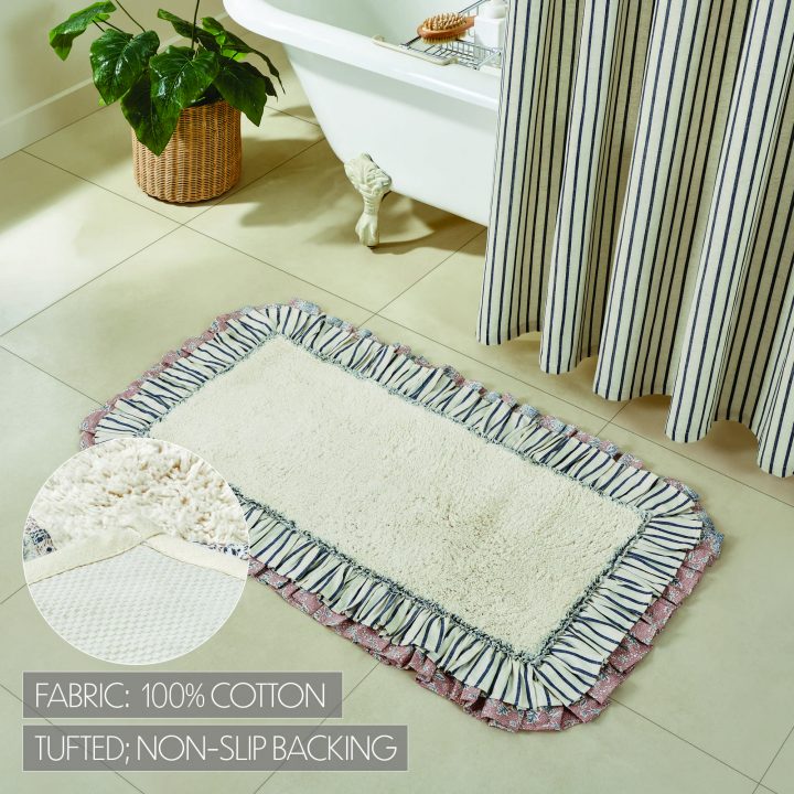 Kaila Ticking Blue Bathmat 27x48