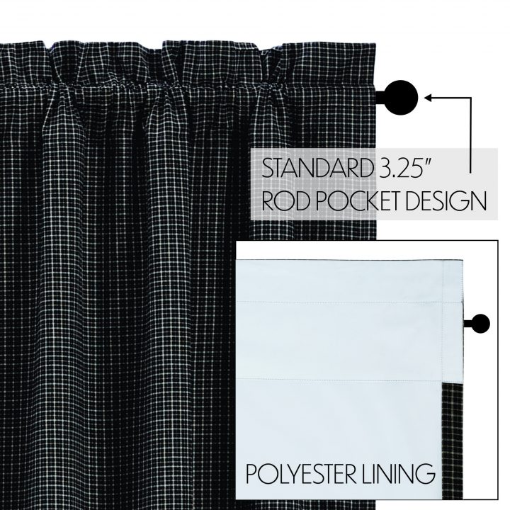 Kettle Grove Plaid Scalloped Blackout Panel 84x40