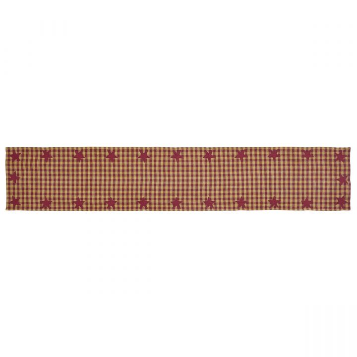 Burgundy Star Runner Woven 13x72