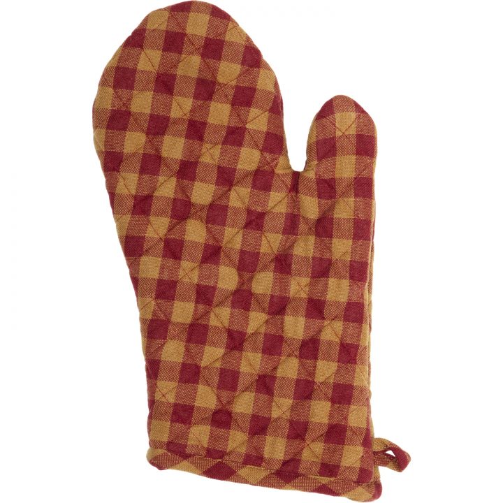 Burgundy Star Oven Mitt