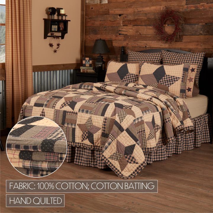 Bingham Star Twin Quilt Set; 1-Quilt 70Wx90L w/1 Sham 21x27