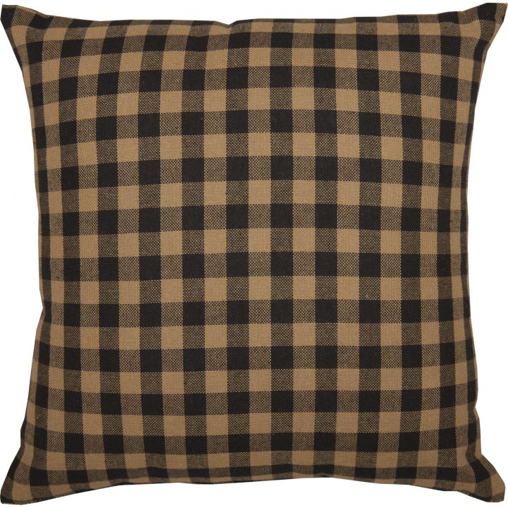 Black Check Prim Blessings Pillow 12x12