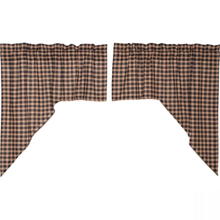 Bingham Star Swag Plaid Set of 2 36x36x16