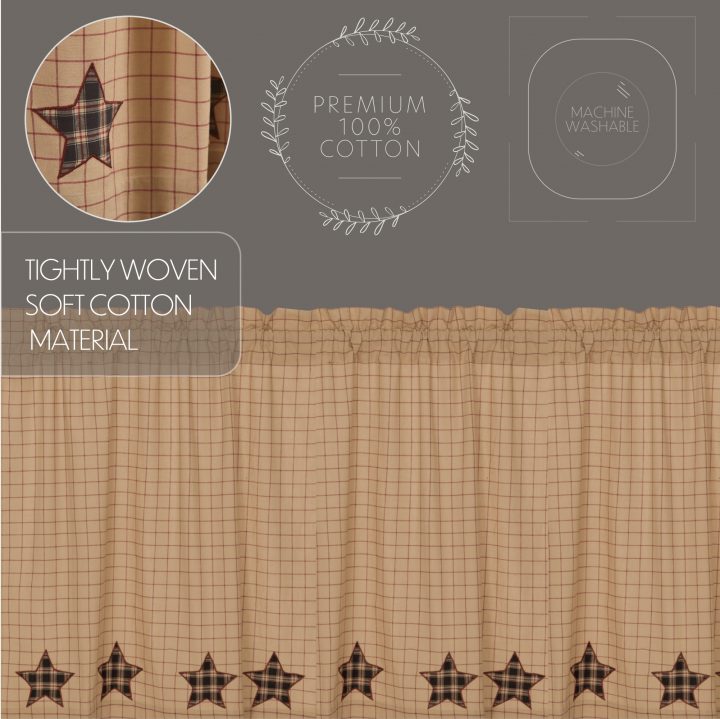 Bingham Star Valance Applique Star 16x72