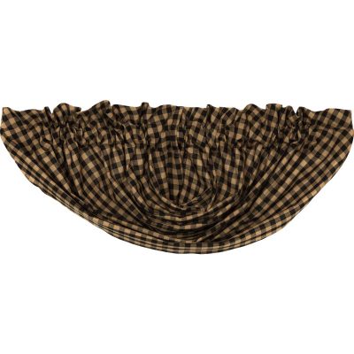 Black Check Balloon Valance 15x60