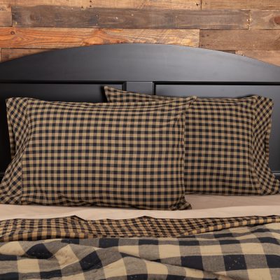 Black Check Standard Pillow Case Set of 2 21x30